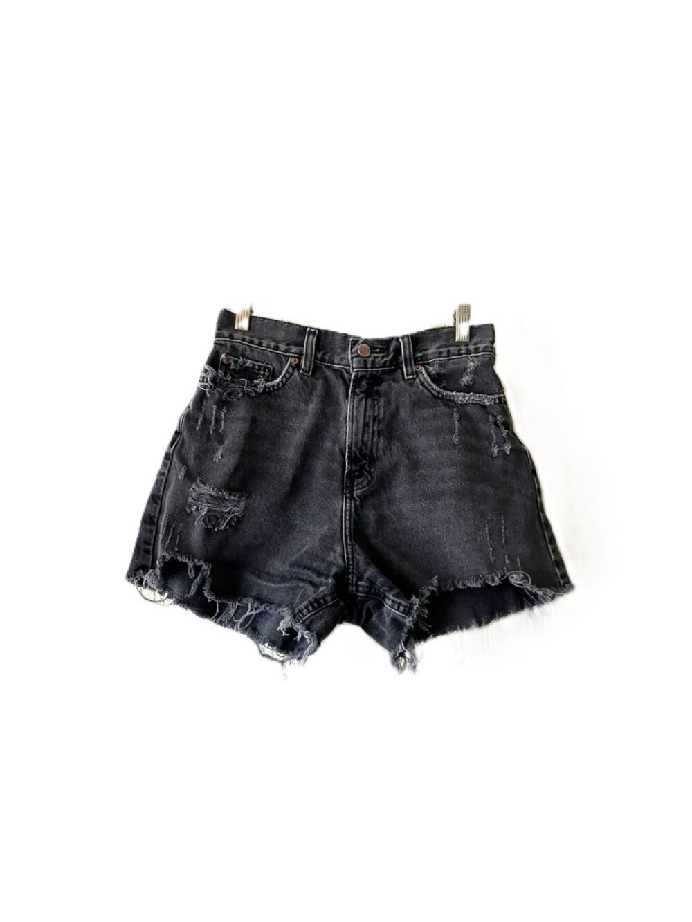 BDG Urban Outfitters A-Line Denim Shorts Women's Size 26 Grey Distressed Cutoff